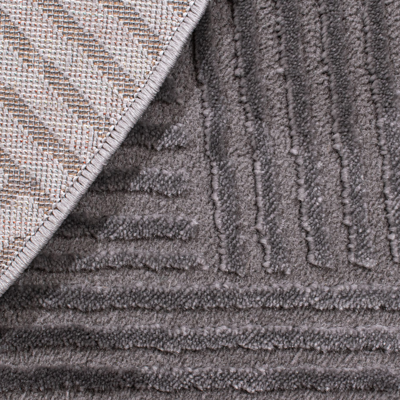 Tapis Bianca Rond Salon Moderne Gris - Image 4