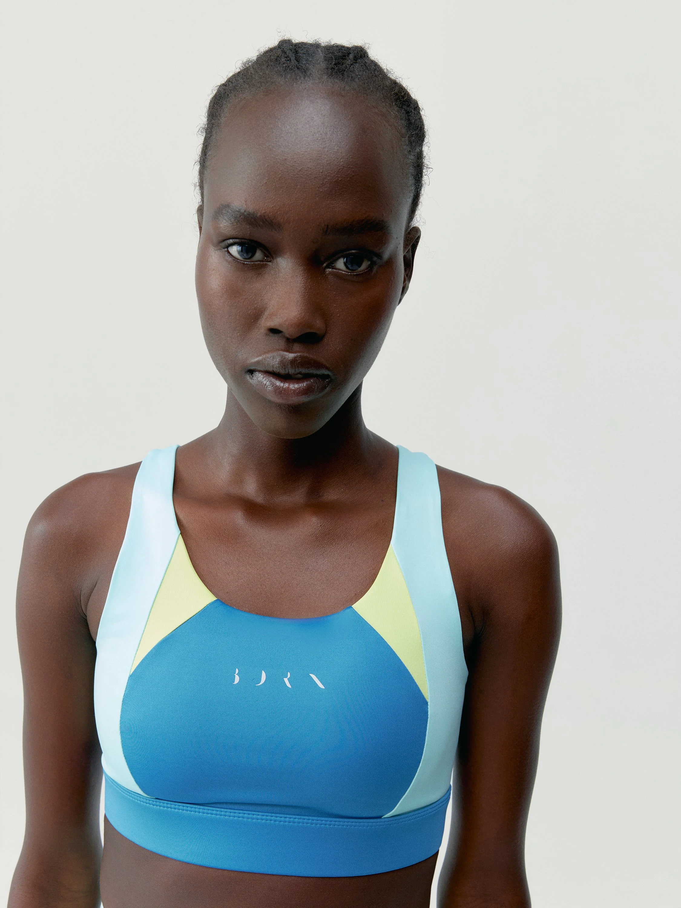 Top Darana - Bleu Céladon/Vague/Jaune Vert - Femme