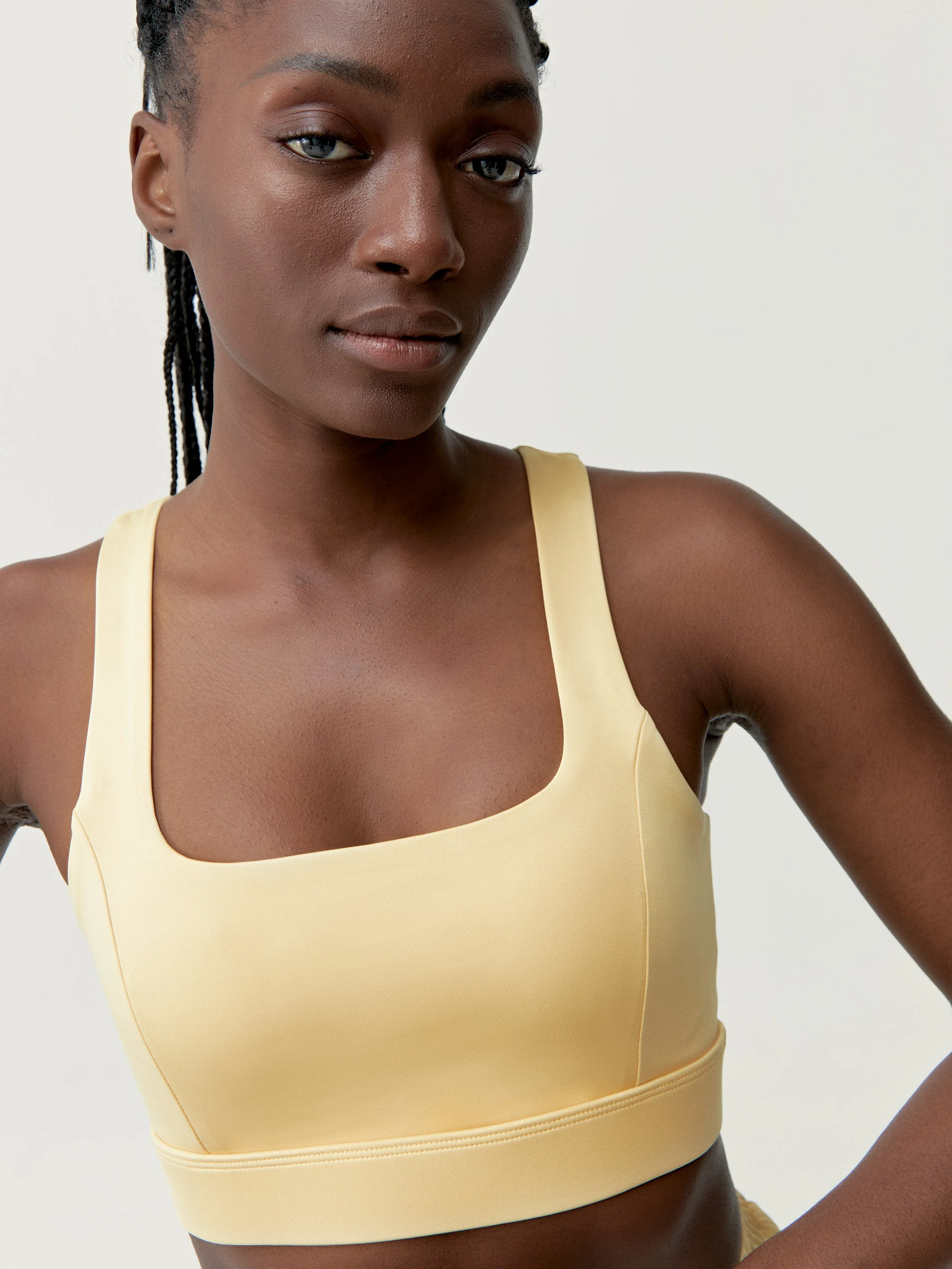 Brassière Padma 2.0 - Jaune Doux/Blanc - Femme - Image 2