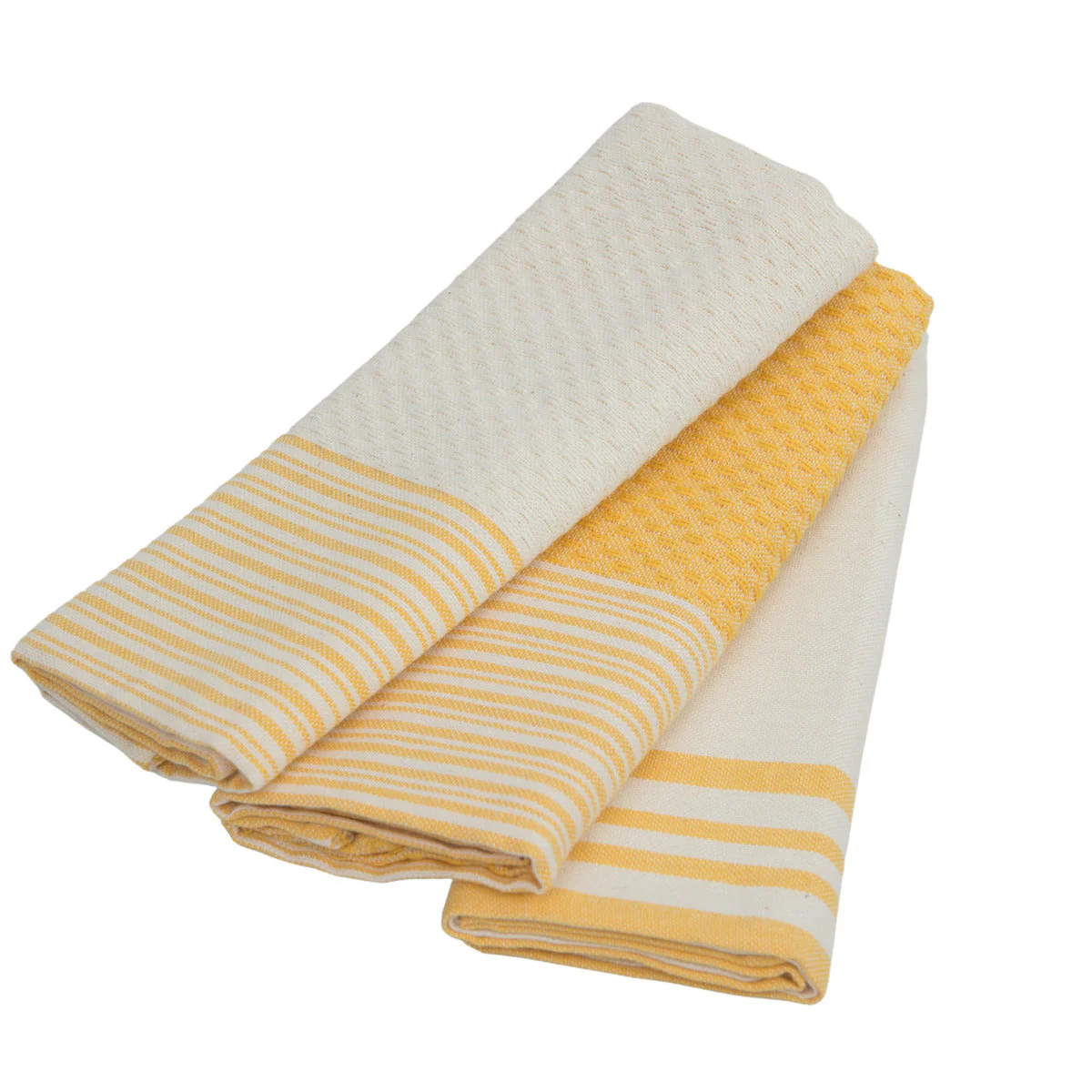 Torchon (X3) Mahdia - Jaune Moutarde - Coton