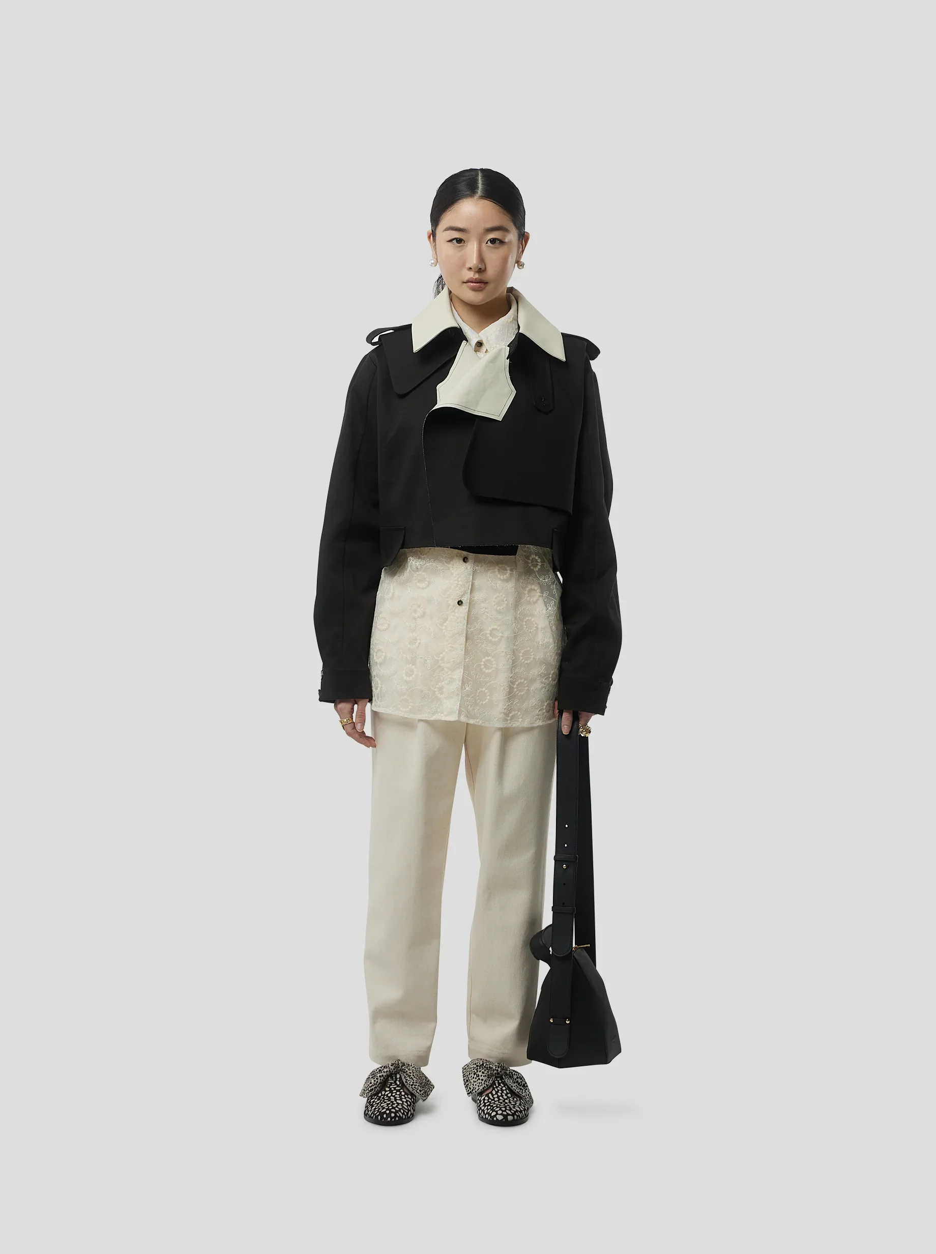 Trench Crop trevor in Black Tela Trenk - Image 2