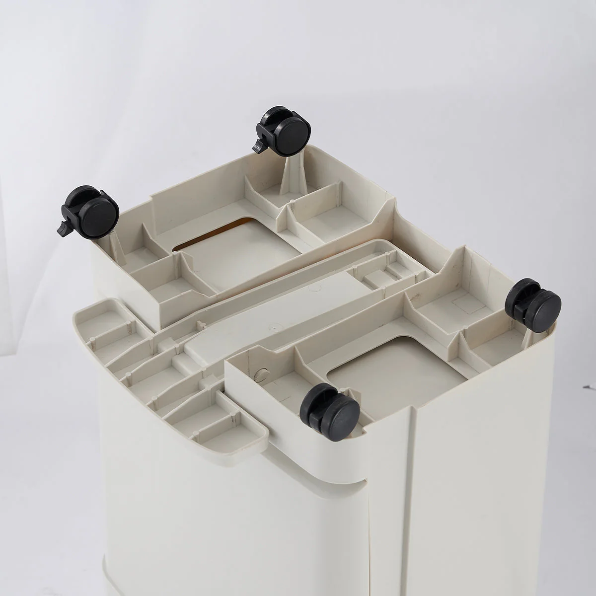 Poubelle 2 Compartiments Valoris 45L - Blanc - Image 6
