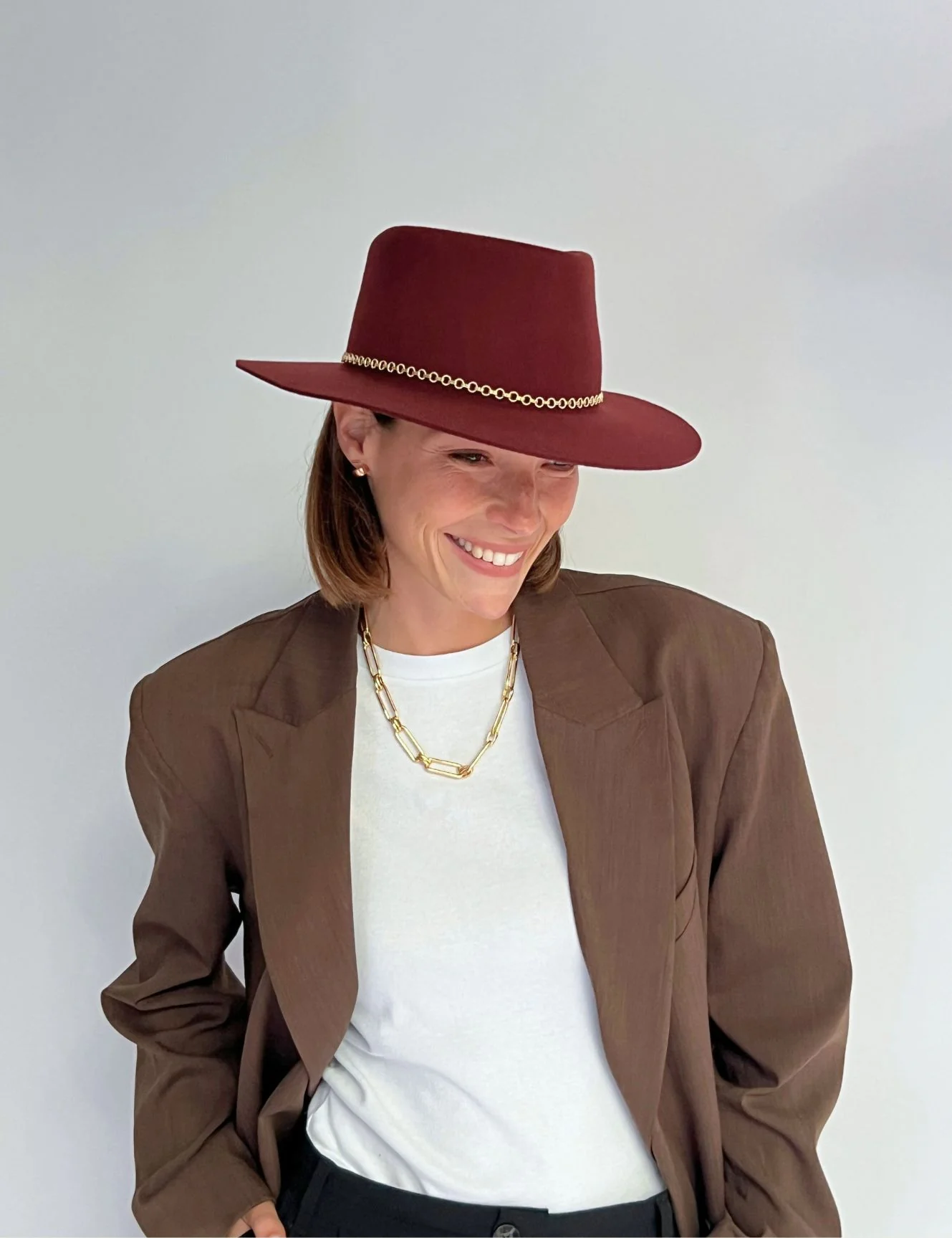 Chapeau Feutre Bergame - Burgundy - Image 2