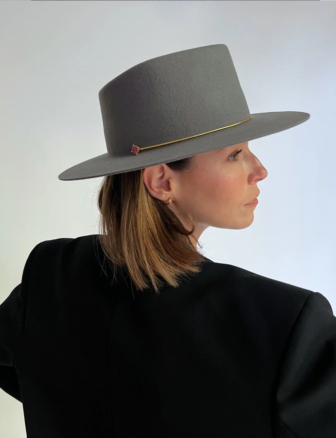Chapeau Feutre Lucy - Grey - Image 2