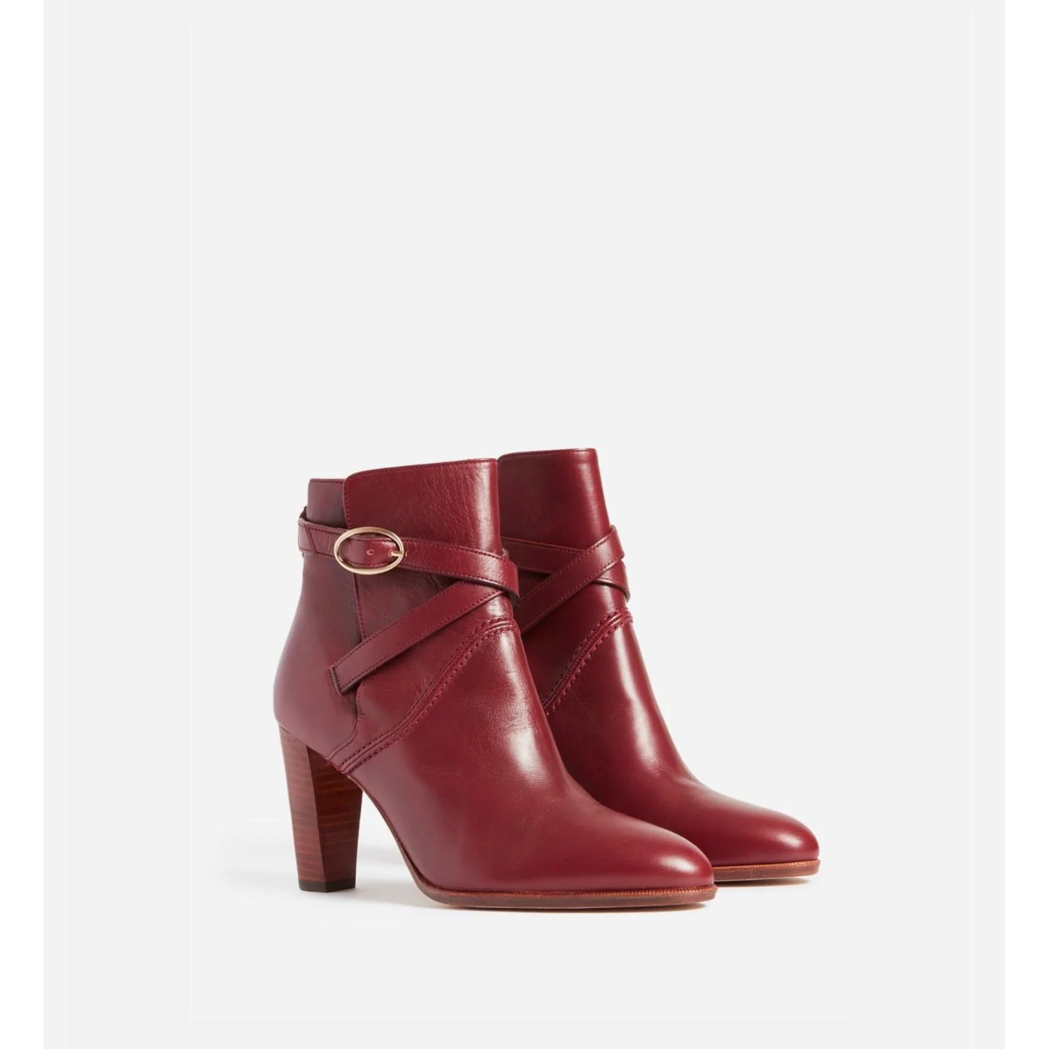 Bottines En Cuir - Acajou - Image 3