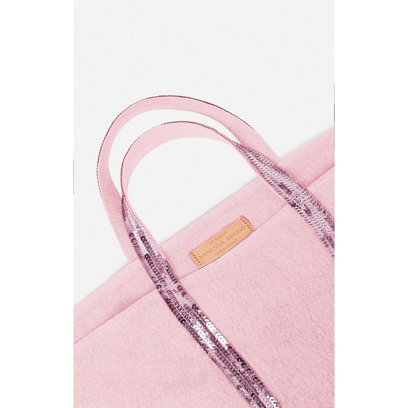 Cabas M En Lin - Rose Ancien - Image 4