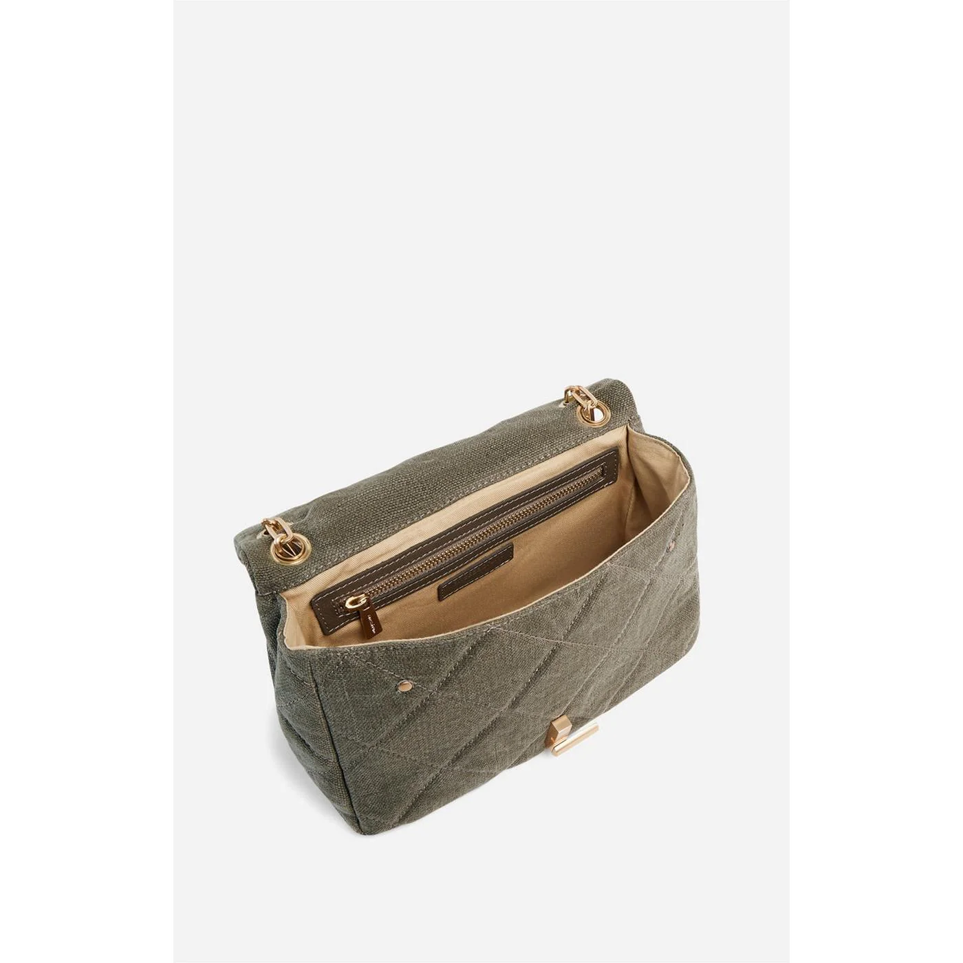Grand Sac Moon En Lin - Kaki - Image 3