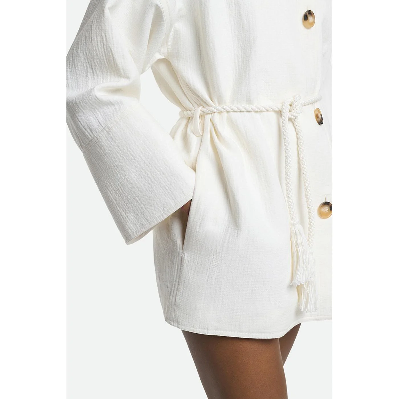 Manteau Ceinture Nyl - Blanc - Image 3