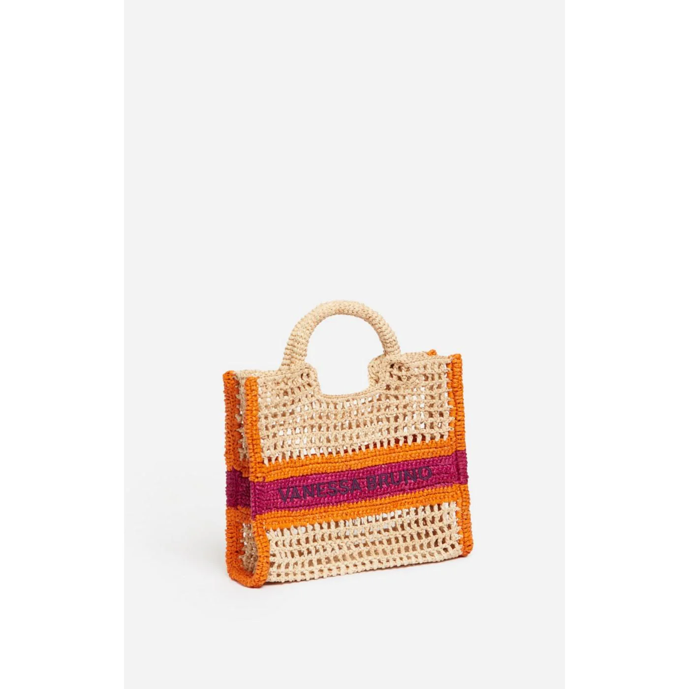 Petit Panier En Raphia - Multico/Orange - Image 2