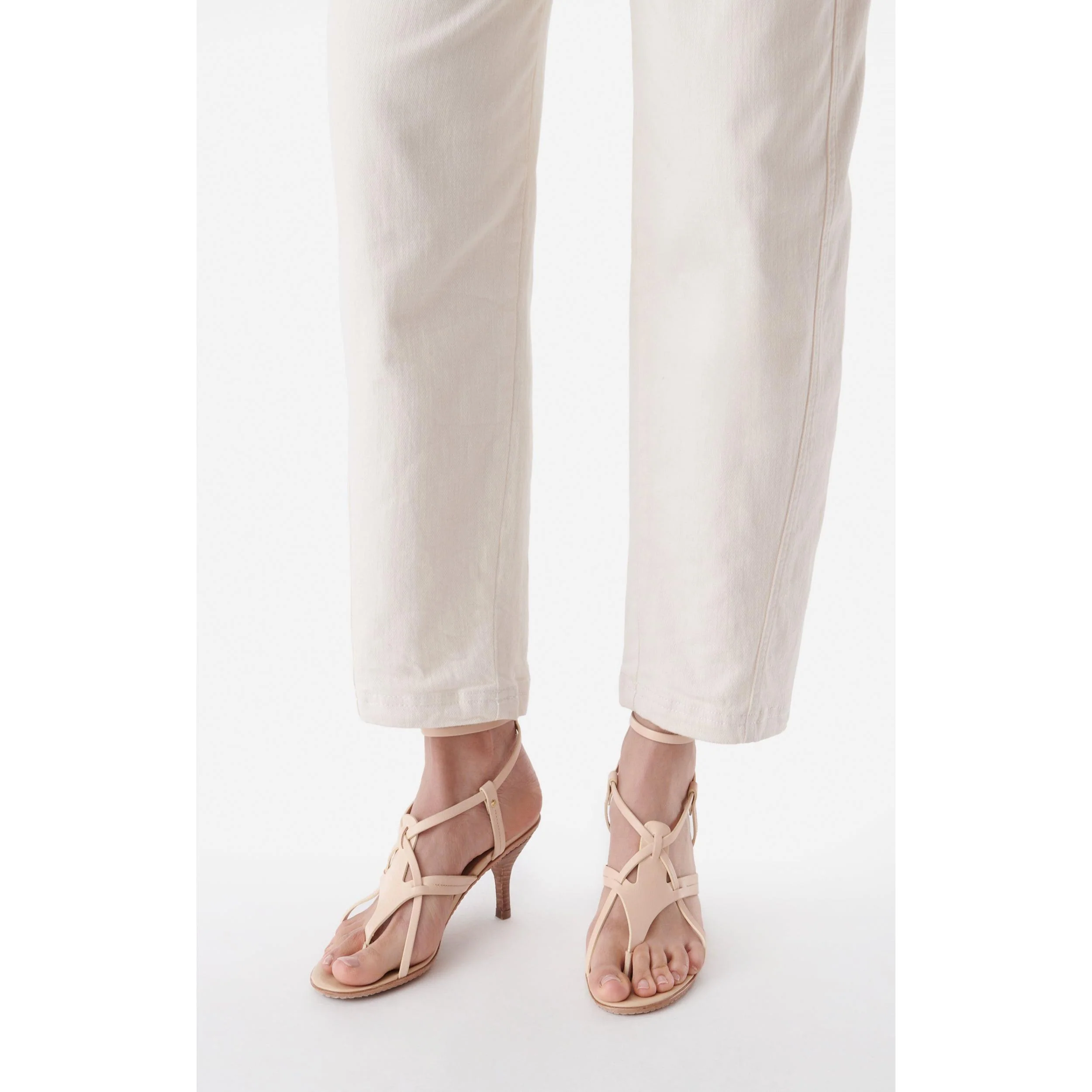 Sandales En Cuir À Tannage Végétal - Creme