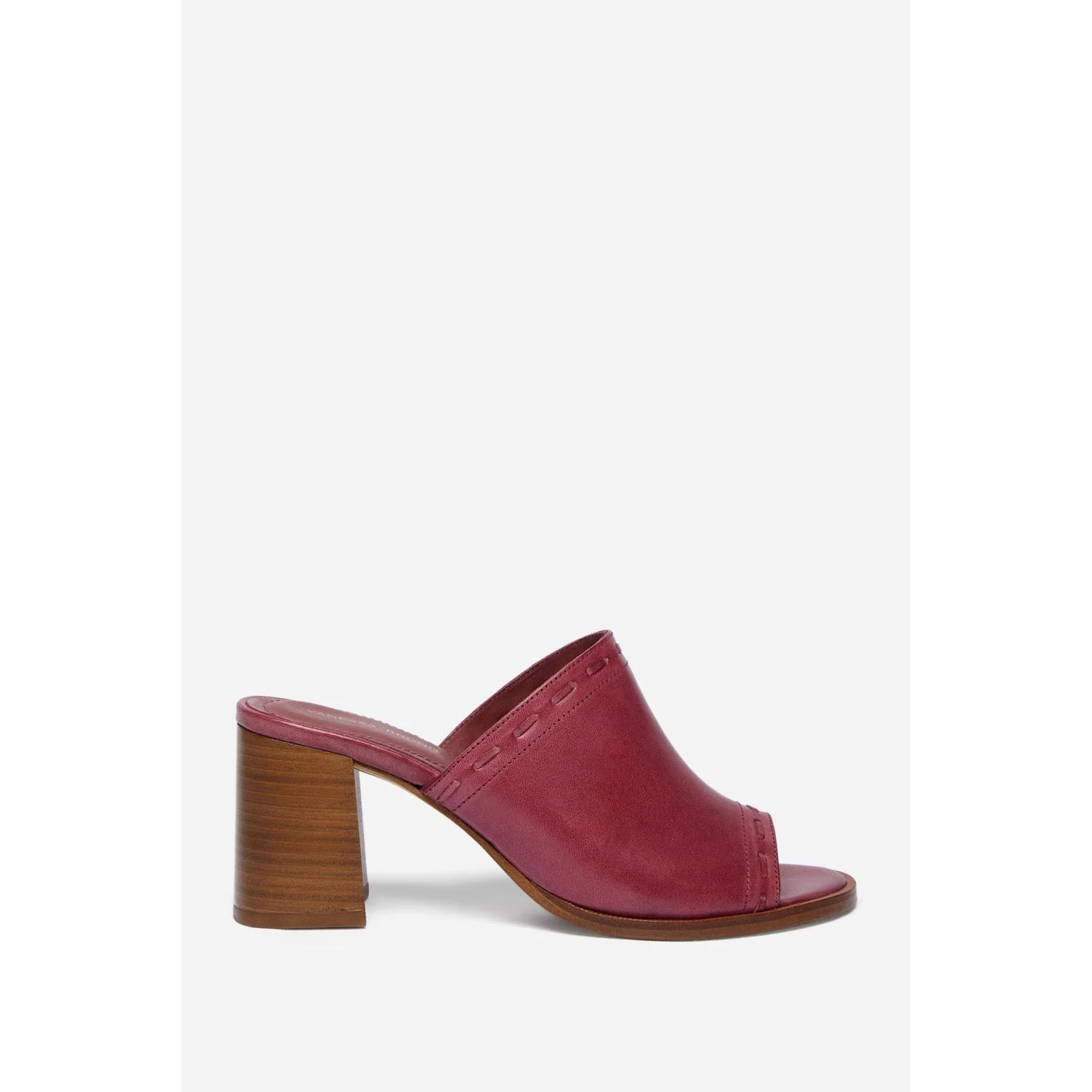 Mules En Cuir À Tannage Végétal - Raspberry
