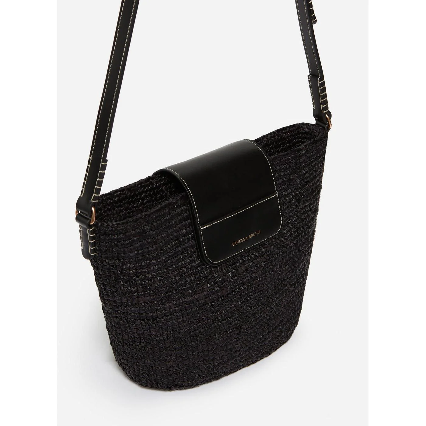 Panier En Raphia - Noir - Image 3