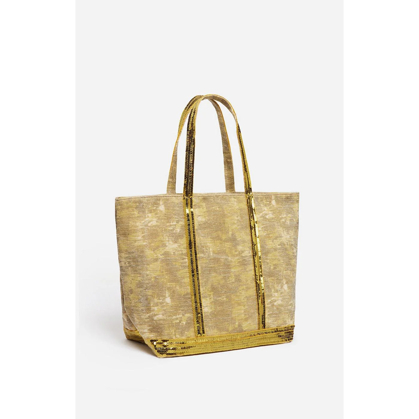 Cabas L Zippé En Coton Et Jute - Vert - Image 2