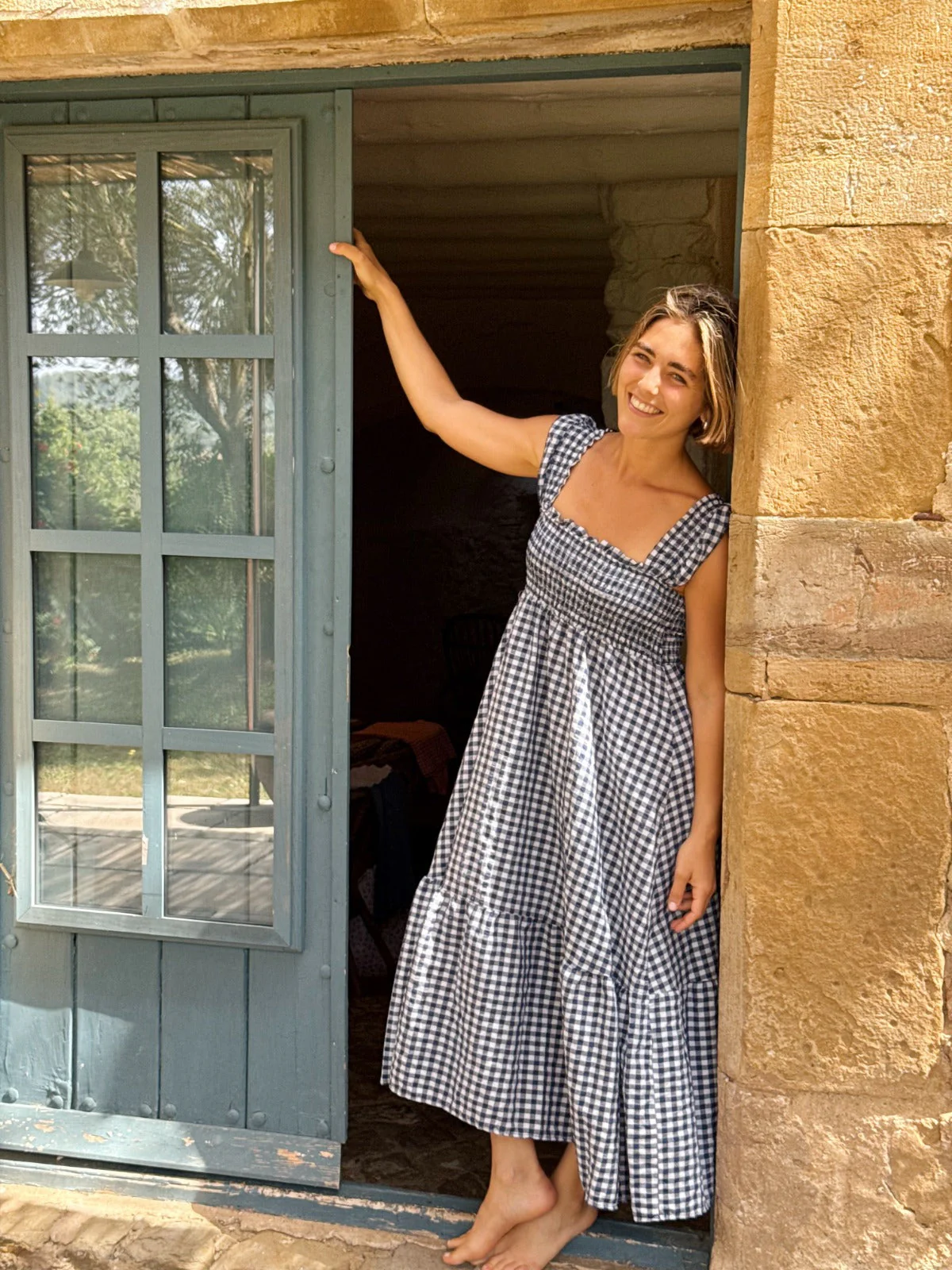 Robe Amaia Bleu Marine Vichy - Image 3