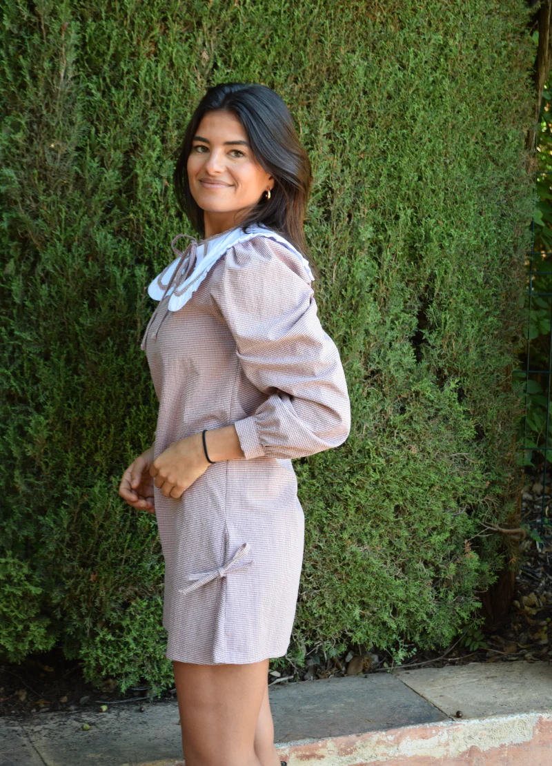 Robe Elisa Vichy Burgundy - Image 9