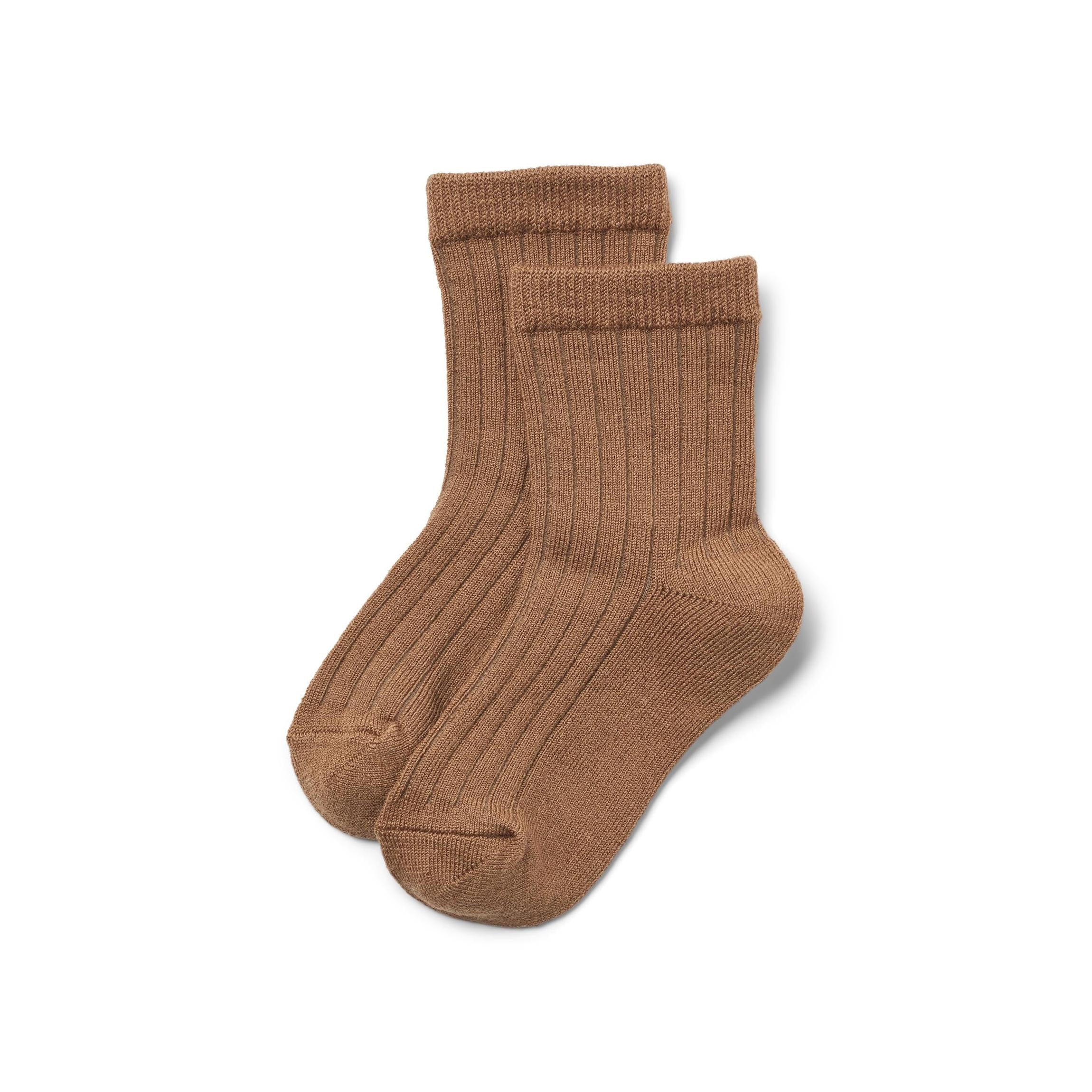 Chaussettes Côtelées Laine Vilde - Caramel - Mixte