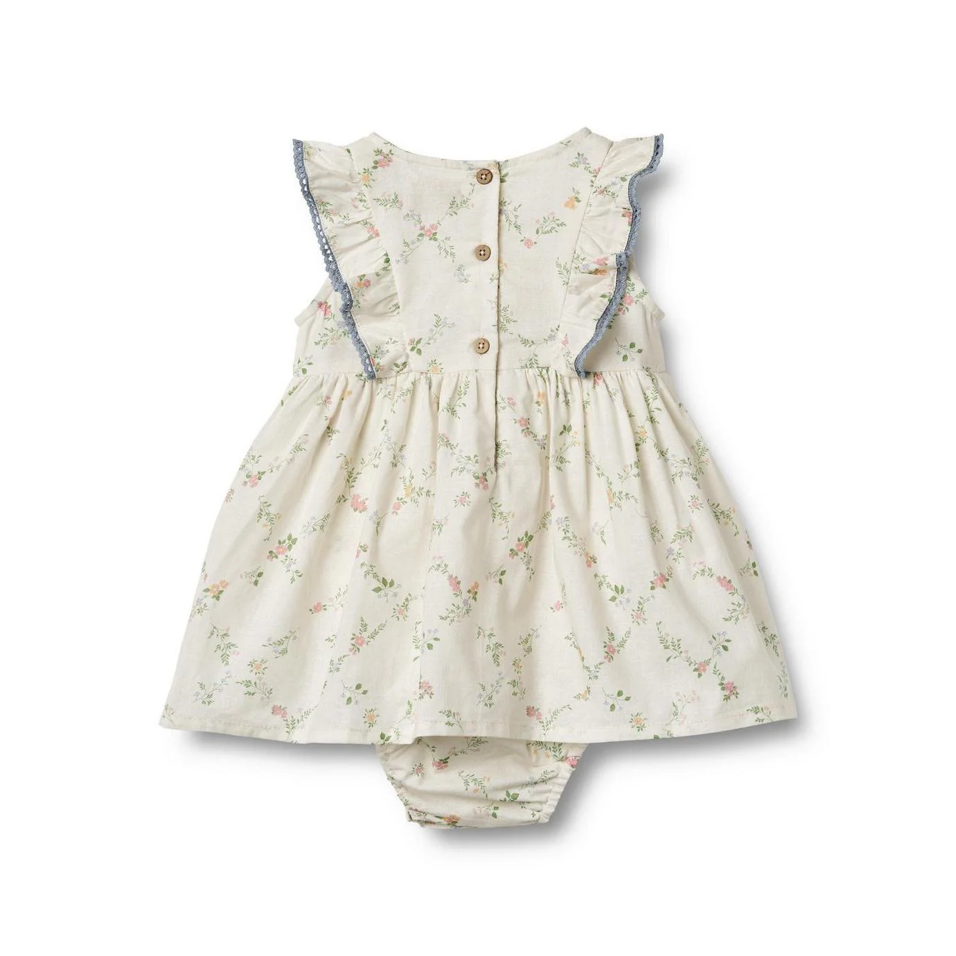 Robe-Tailleur En Dentelle Sofia - Ivoire À Carreaux Et Fleurs - Fille