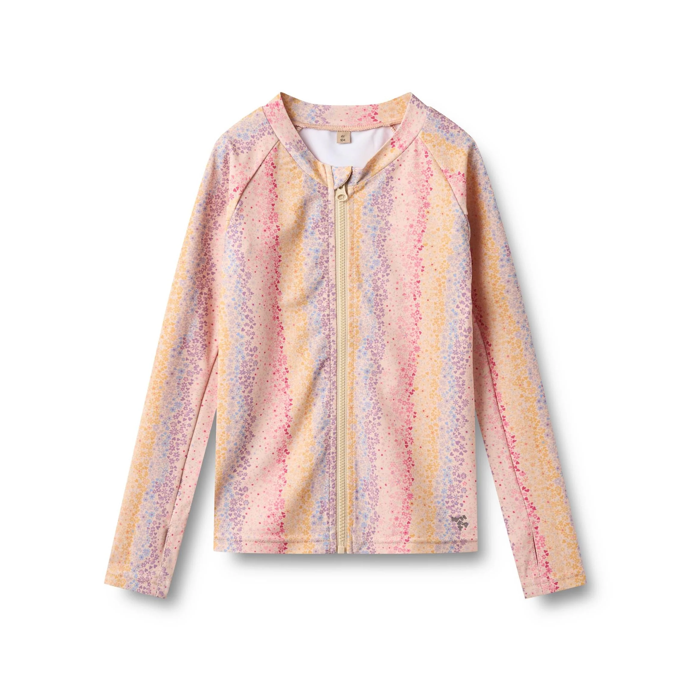 Maillot De Bain Manches Longues Zippé Ada - Multicolore Arc-En-Ciel - Fille