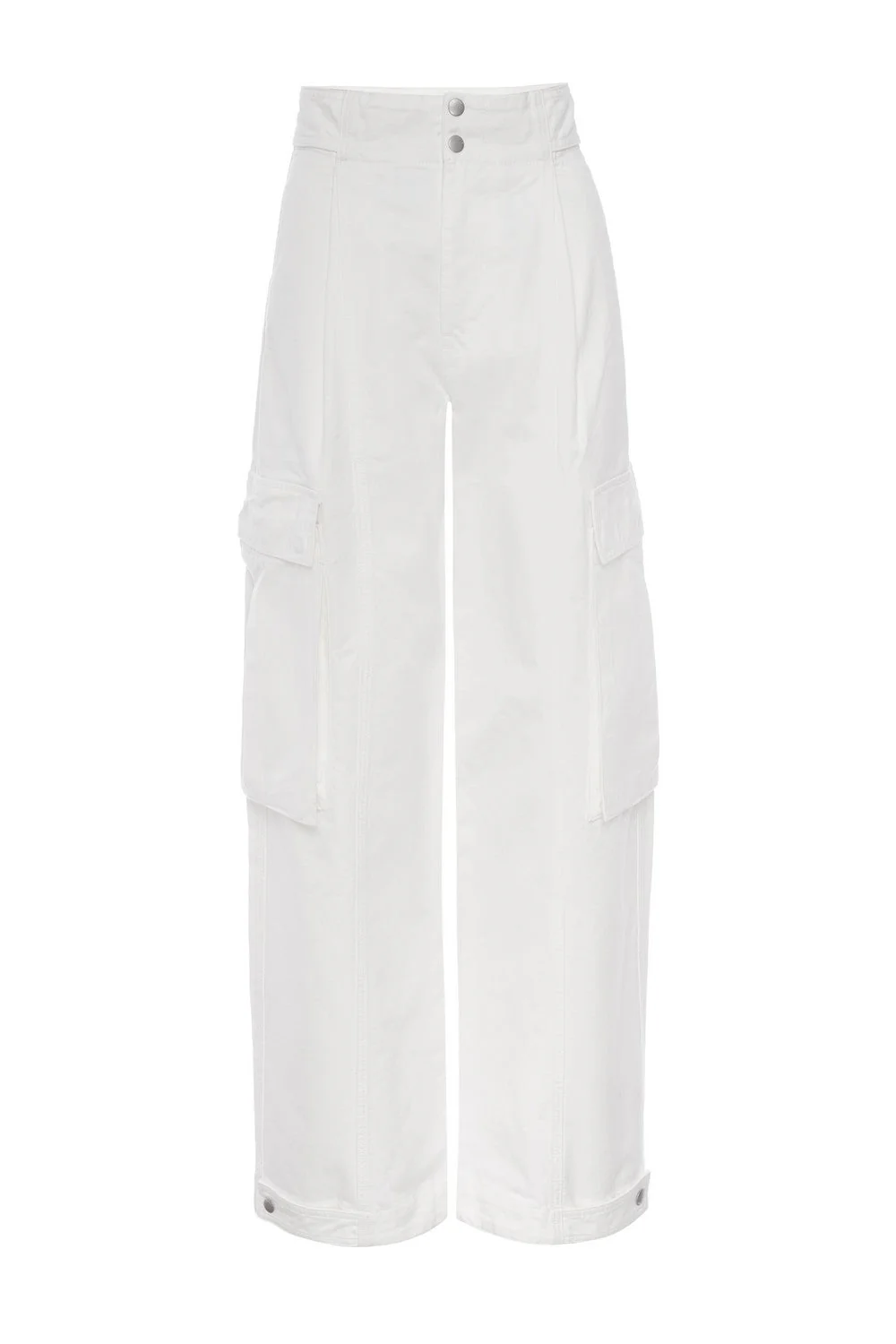 Pantalon Wide Leg Cargo - White - Image 2