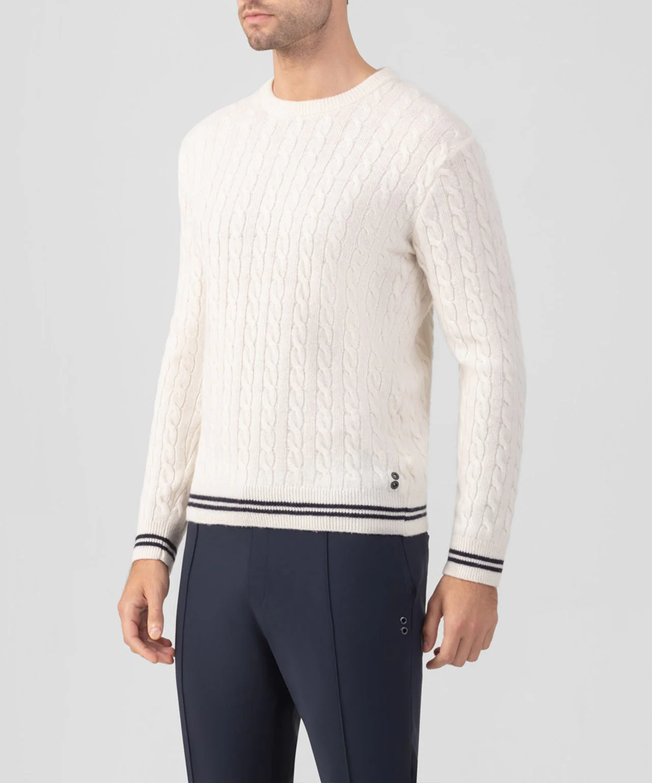 Pull Wool Cashmere Tennis - Off White - Image 2