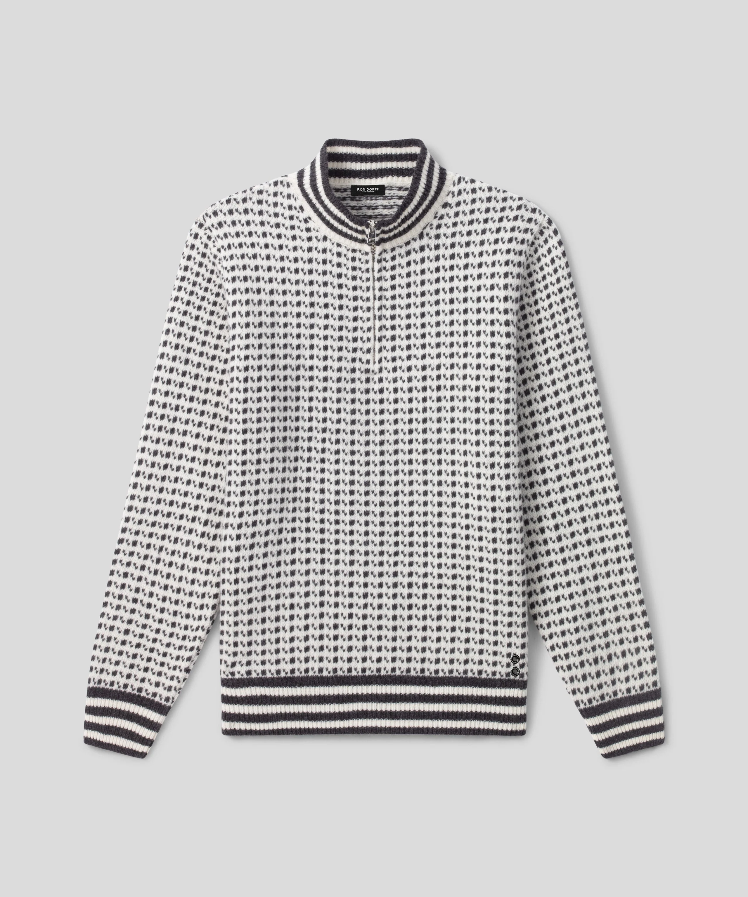 Pull Wool W. Front Chest Zip - Off White - Image 3