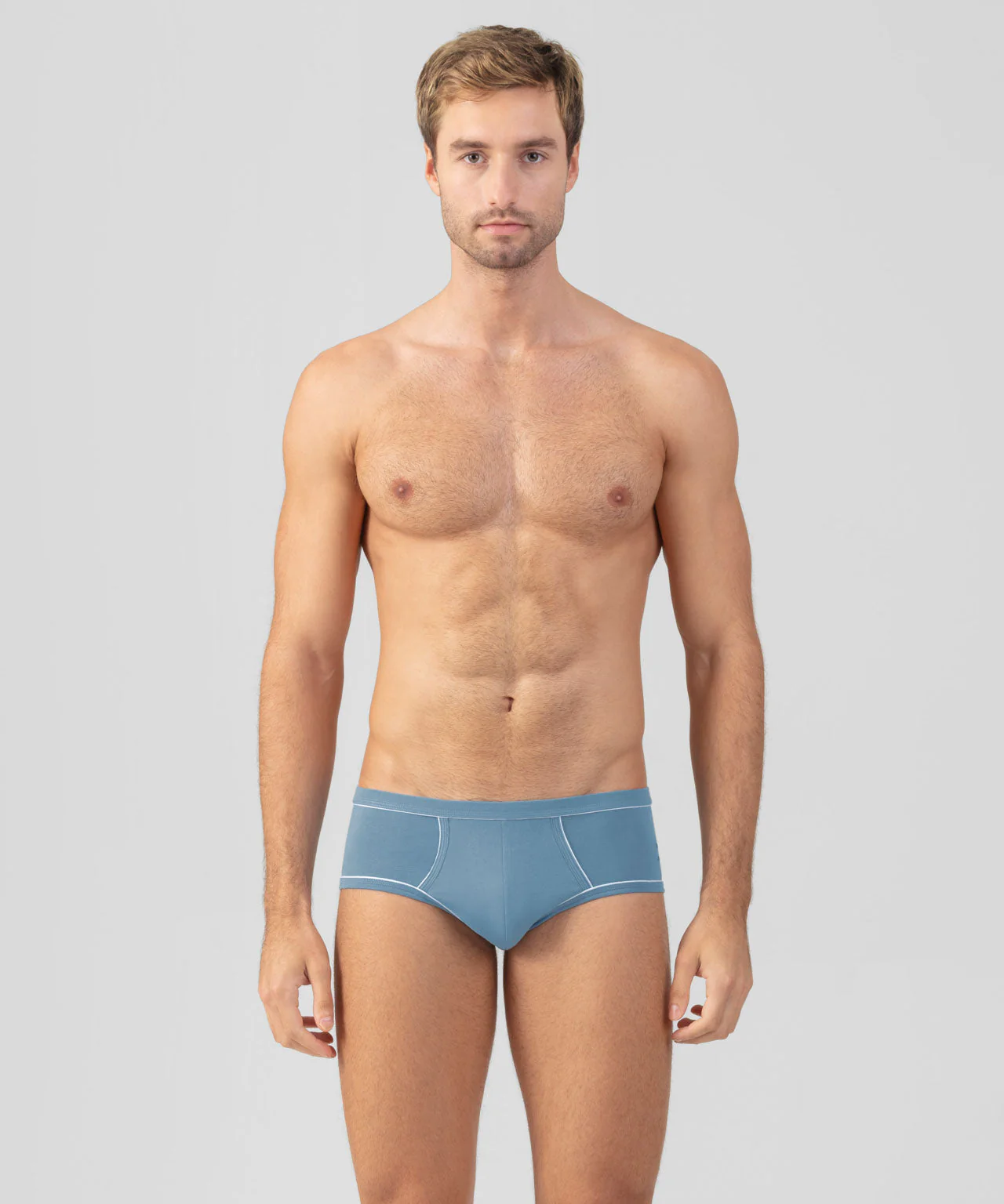 Slip Y-Front W. Piping - Atlantic Blue